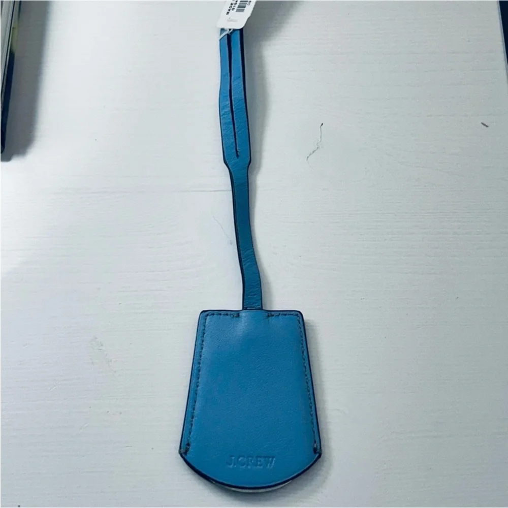 J.Crew Cuir Leather Bag Tag w/ mirror